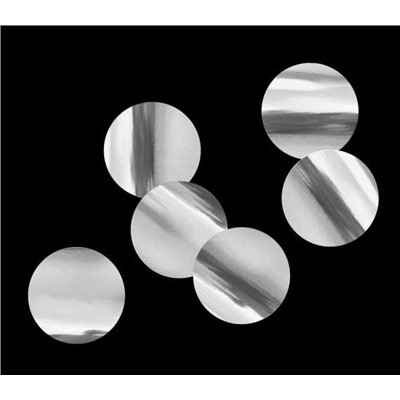 Конфетти металлизированное круги 41 мм (серебро)