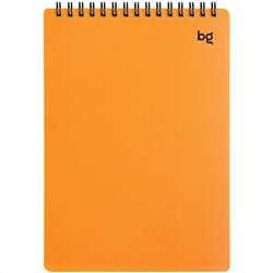 Блокнот А5 60л. на гребне BG "Neon", оранжевая пла