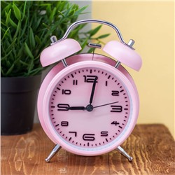 Часы-будильник "Numeral black", pink