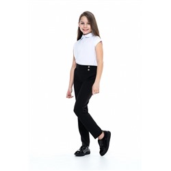 Чёрные школьные брюки для девочки Mooriposh, модель 0411/1
