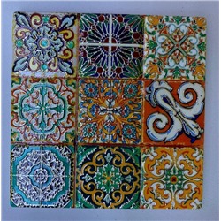 Подставка керамическая 10,8*10,8 см "Мозаика" разноцветная