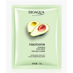 Очищающая маска с маслом ши и авокадо Bioaqua Niacinome Hydrating Shea Mask, 25 гр.