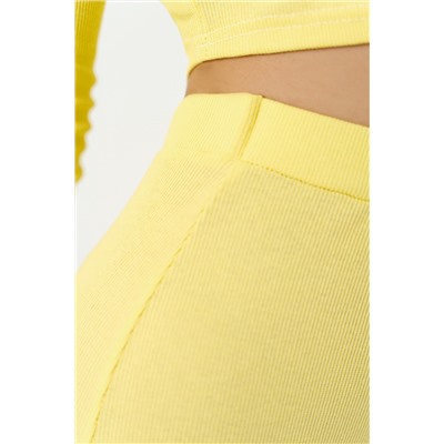 Кроп-топ и короткая юбка П 291 (Светло-желтый)