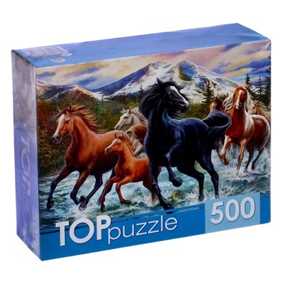 Пазл «Табун лошадей в горах», 500 элементов